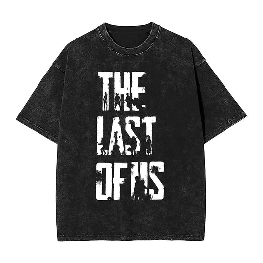 The Last of Us Logo Tshirt Vintage Washed Casual Tshirts - Vintage Style Tshirt / S Available at 2Fast2See.co