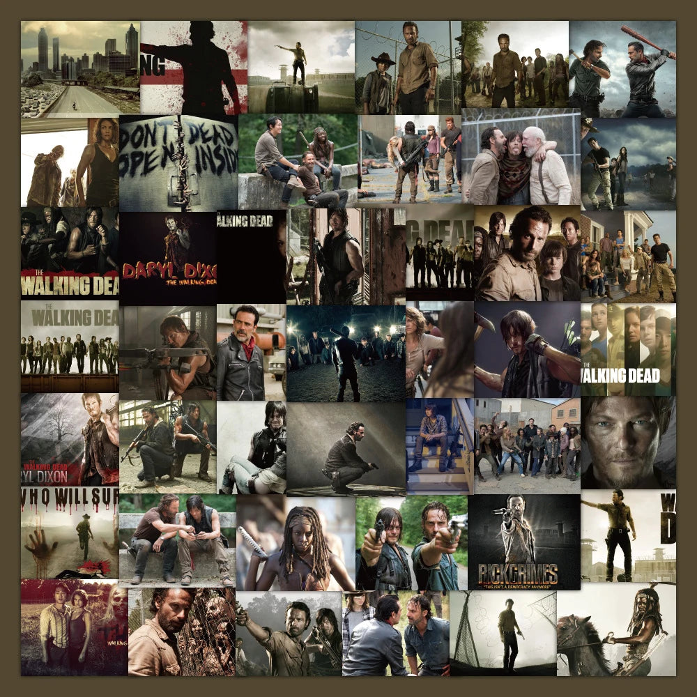 The Walking Dead Official TV Show Stickers Pack - Classic Movie-Themed Decals