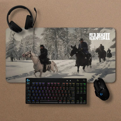 Red Dead Redemption 2 Premium Handmade Mousepads - Option 1 / 400x700x2mm Available at 2Fast2See.co