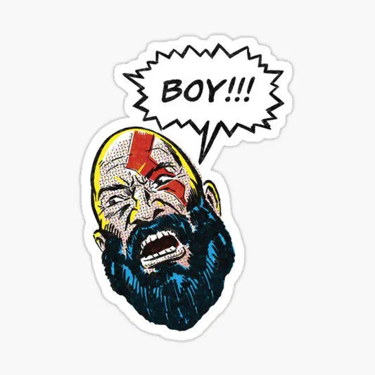 God Of War Kratos 10pcs Sticker Set - S - 10 Stickers/3cm Available at 2Fast2See.co