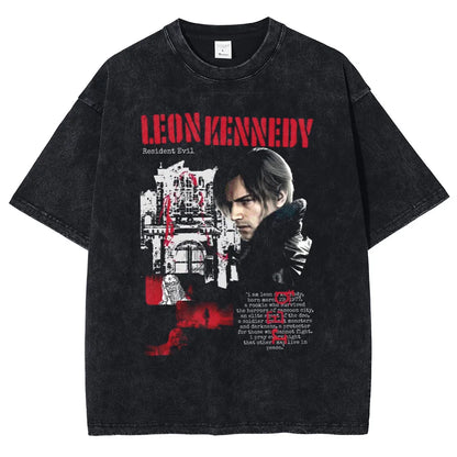 Resident Evil 9 Leon Kennedy Vintage Style Tshirt