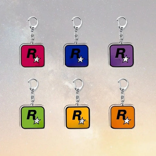 GTA Rockstar Games Acrylic Logo Double Sided Keychains