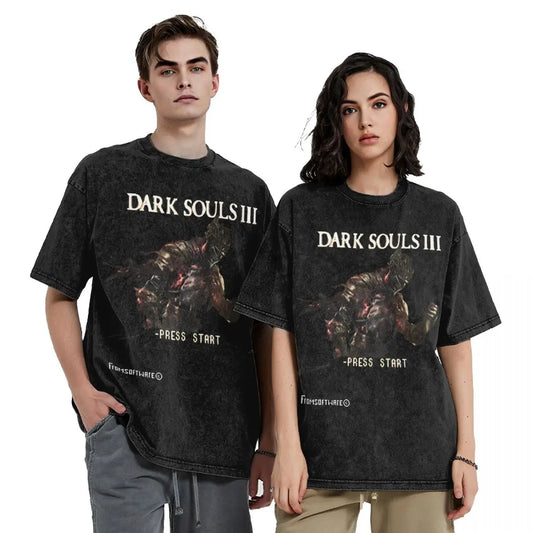 Dark Souls 3 Retro Game Tshirt Graphic Vintage Tee Cotton