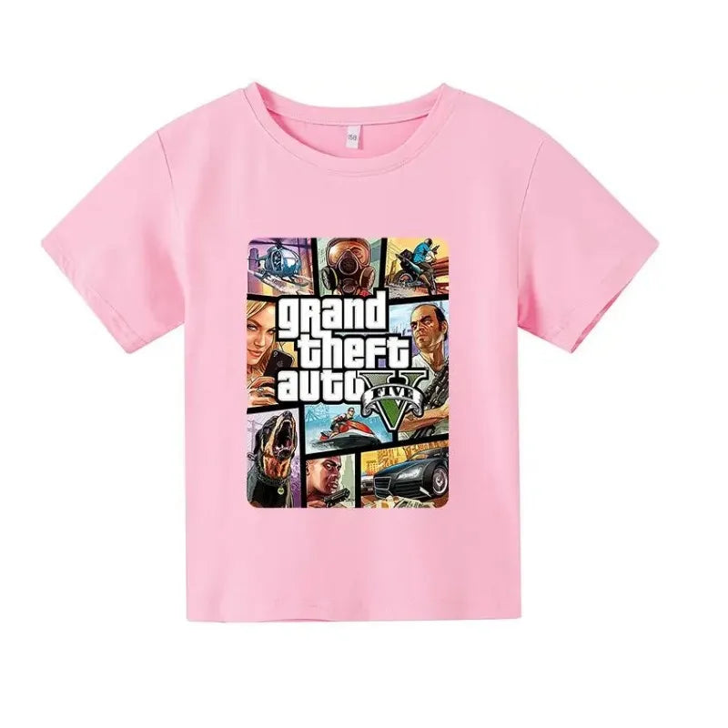 Grand Theft Auto GTA 5 Inspired Kids Tshirt