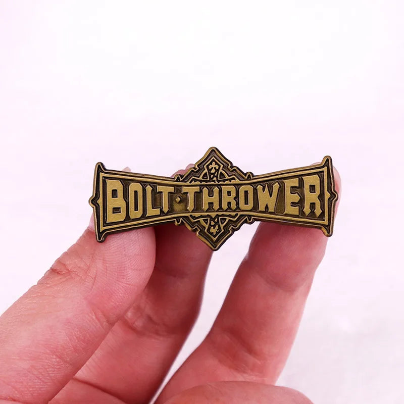 Bolt Thrower Metal Pin Vintage Rock Band Brooch - Available at 2Fast2See.co