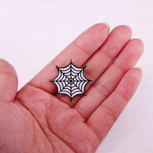 Spider Web Brooch Metal Badge Accessories Halloween Costume Matching