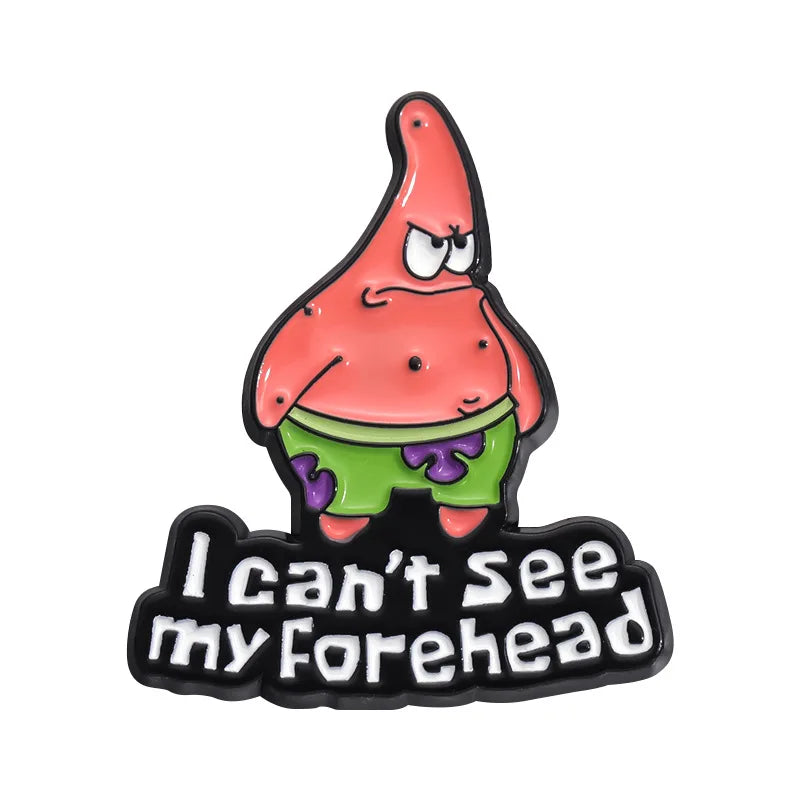 Patrick Star with Quotes Enamel Pins - 3 Available at 2Fast2See.co