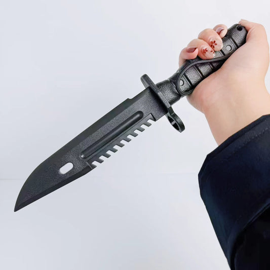Resident Evil 4 Leon's Melee Knife Weapon 30cm Black M9 Military Knife Prop