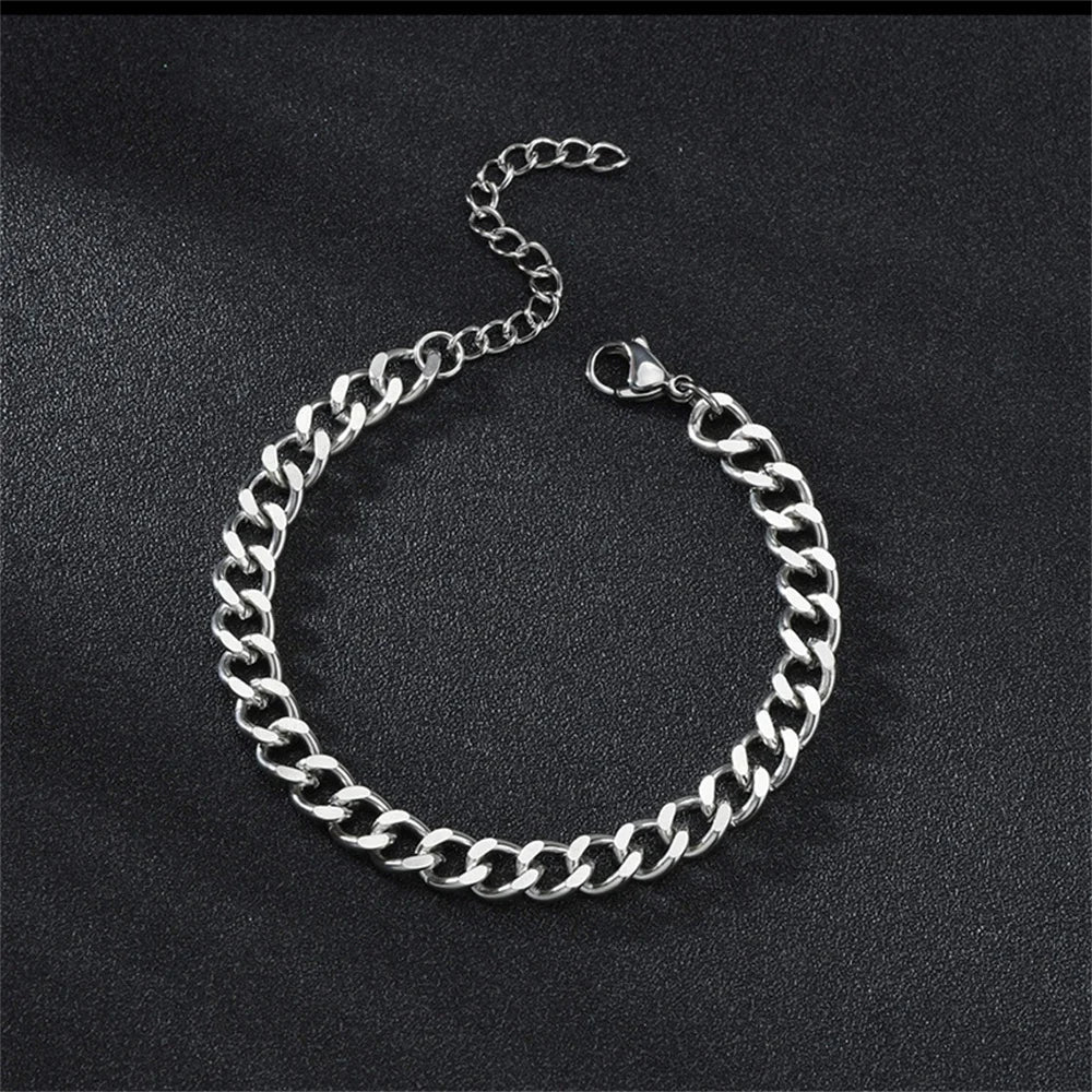 Hip Hop Stainless Steel Cuban Chain Bracelet - Available at 2Fast2See.co