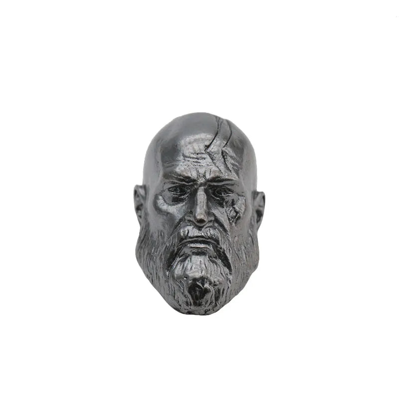 God of War White Brass Kratos Head Charm Accessory