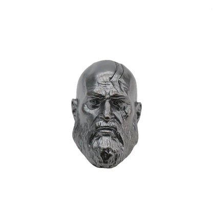 God of War White Brass Kratos Head Charm Accessory