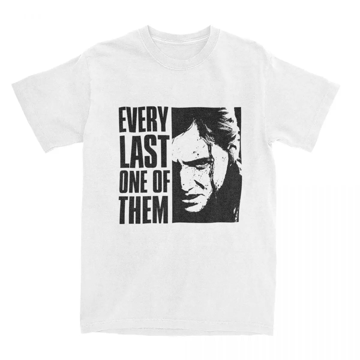 The Last of Us Tshirt Every Last One of Them Soft Cotton Tshirt - White / S Available at 2Fast2See.co