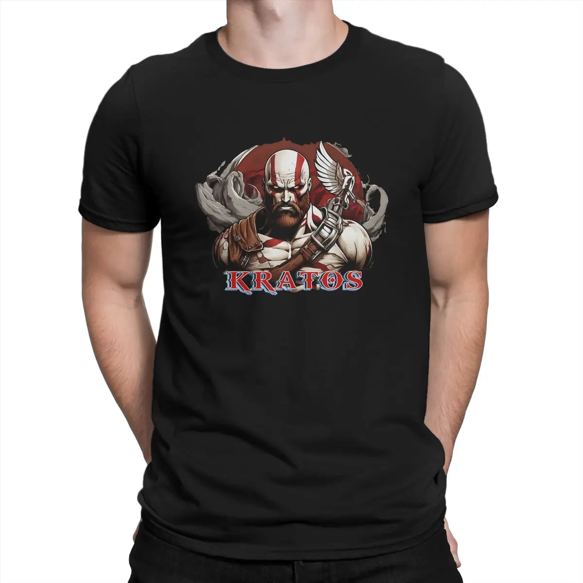 God Of War Kratos TShirt Classic Design - Black / L Available at 2Fast2See.co