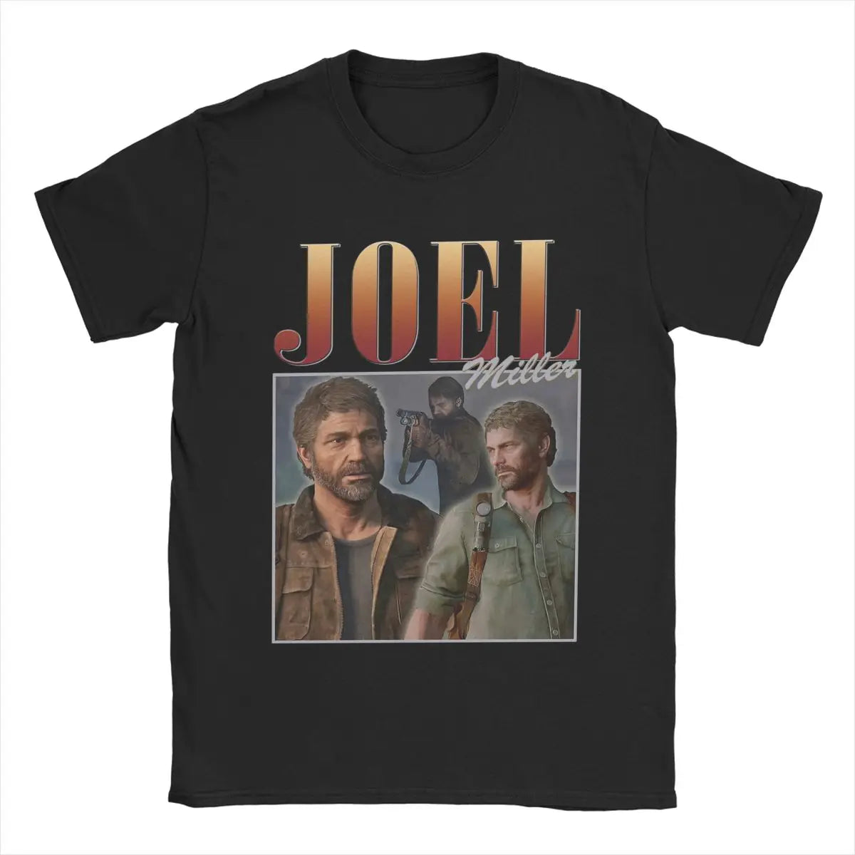 The Last of Us Joel Miller Retro TShirt - Black / 5XL Available at 2Fast2See.co
