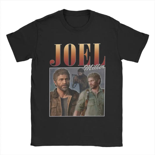 The Last of Us Joel Miller Retro TShirt - Black / 5XL Available at 2Fast2See.co