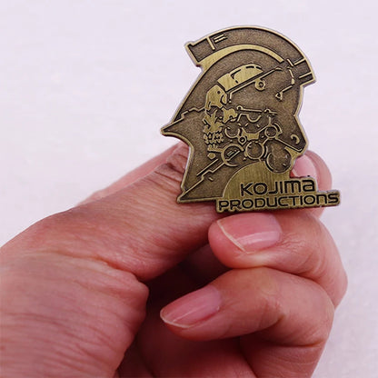 Kojimas Productions Enamel Pin Japanese Video Game Skull Brooch