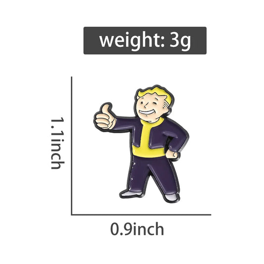 Fallout Enamel Pin Game Character Brooch - Fallout Enamel Pin Game Character Brooch Available at 2Fast2See.co