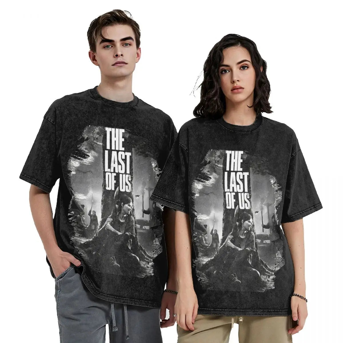 The Last Of Us Ellie Washed Short Sleeve Oversized Tshirt