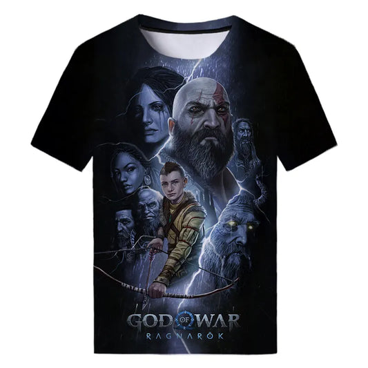 God of War Ragnarok Tshirts Casual Themed Cotton Tshirts - Option 3 / S Available at 2Fast2See.co