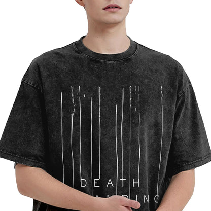 Death Stranding 2 Washed T-Shirt Casual Gaming Clothes Birthday Gift