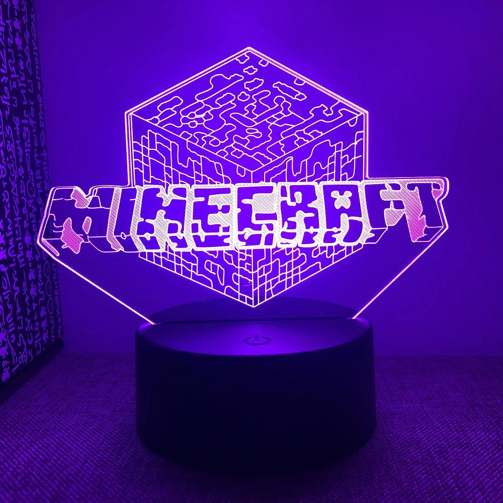 Minecraft 3D Night Lamps LED Lights with Remote Control