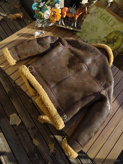 Resident Evil Leon S. Kennedy Custom Leather Sheep Jacket