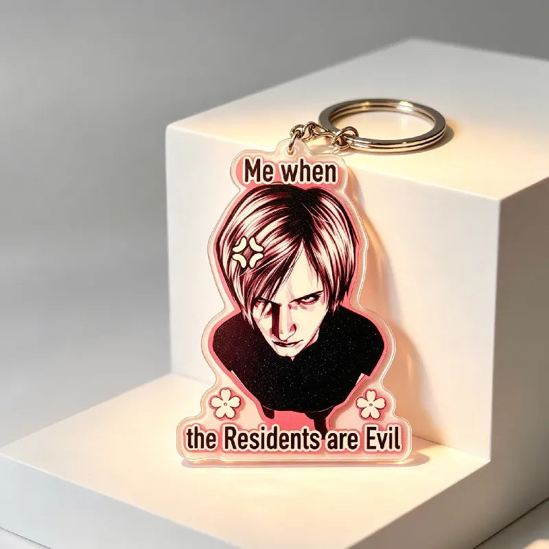 Leon S Kennedy Acrylic Charm Resident Evil Game Merch