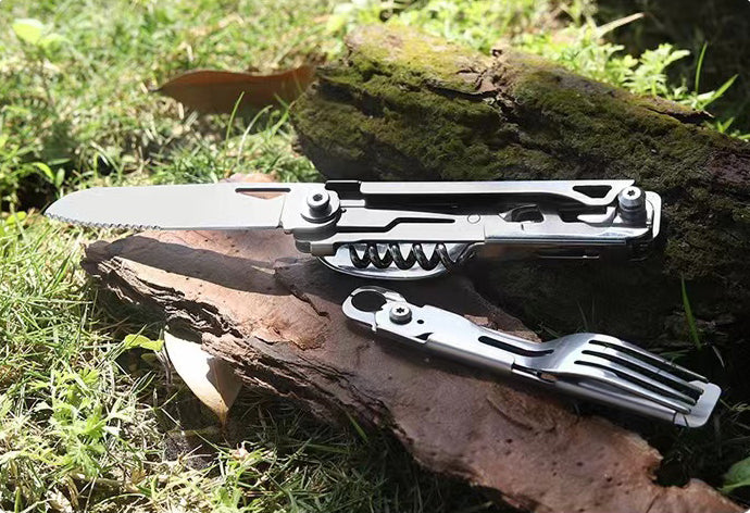 Steel Multitool - Survival Outdoors tool for Eating - Available at 2Fast2See.co