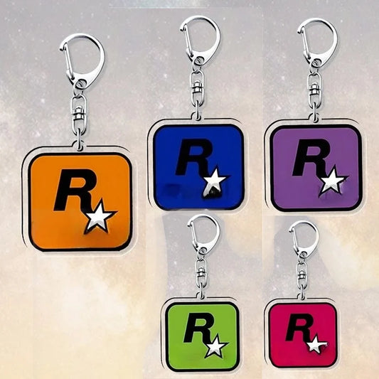 GTA Rockstar Games Acrylic Logo Double Sided Keychains