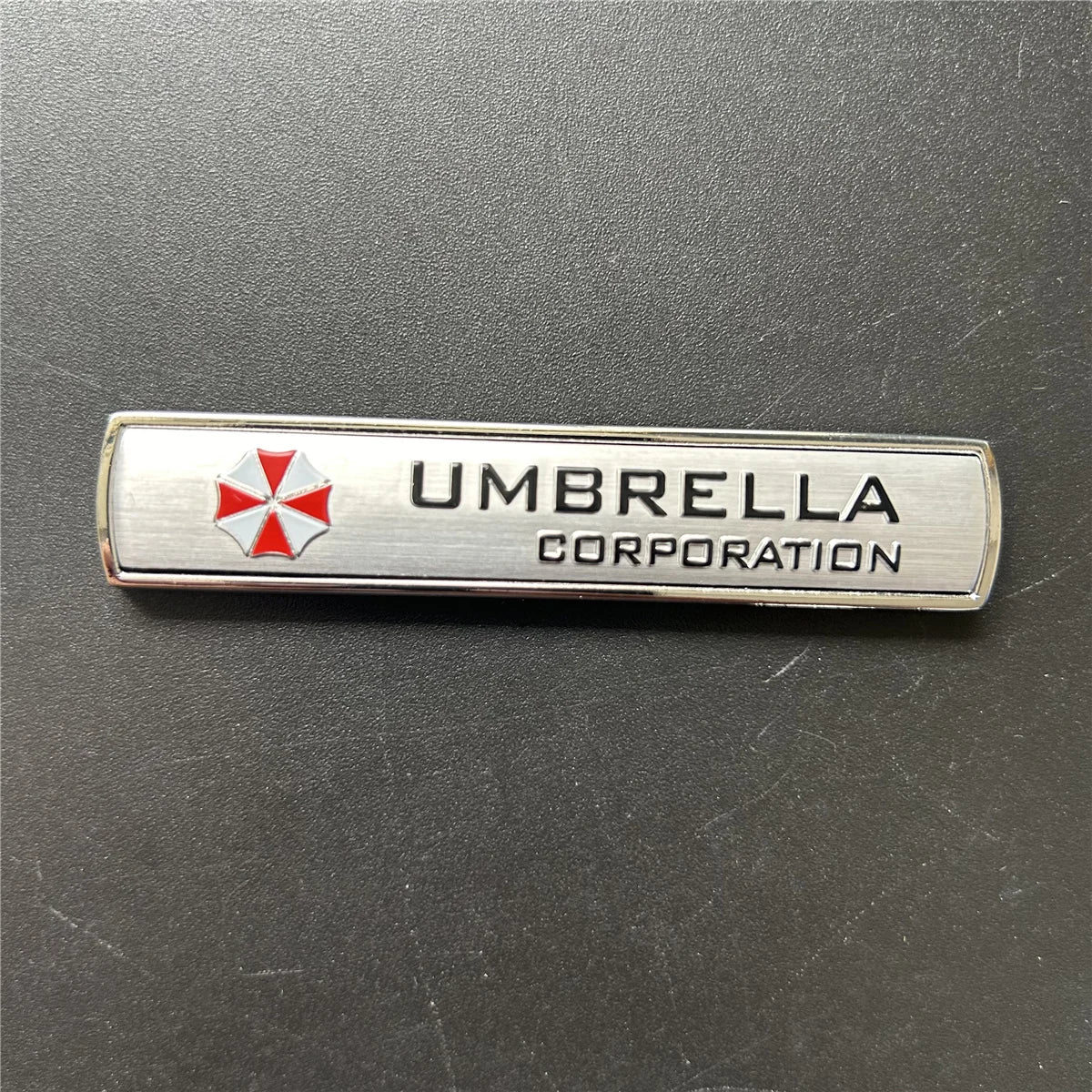Resident Evil 3D Aluminum Umbrella Corporation Car Stickers Emblem - Silver Available at 2Fast2See.co