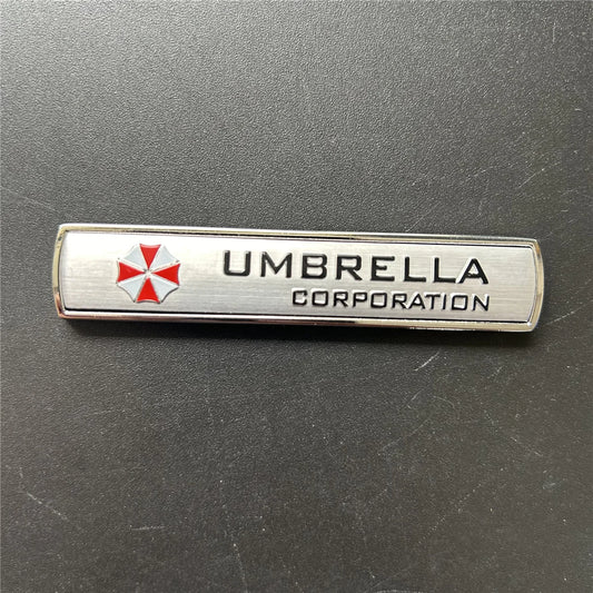 Resident Evil 3D Aluminum Umbrella Corporation Car Stickers Emblem