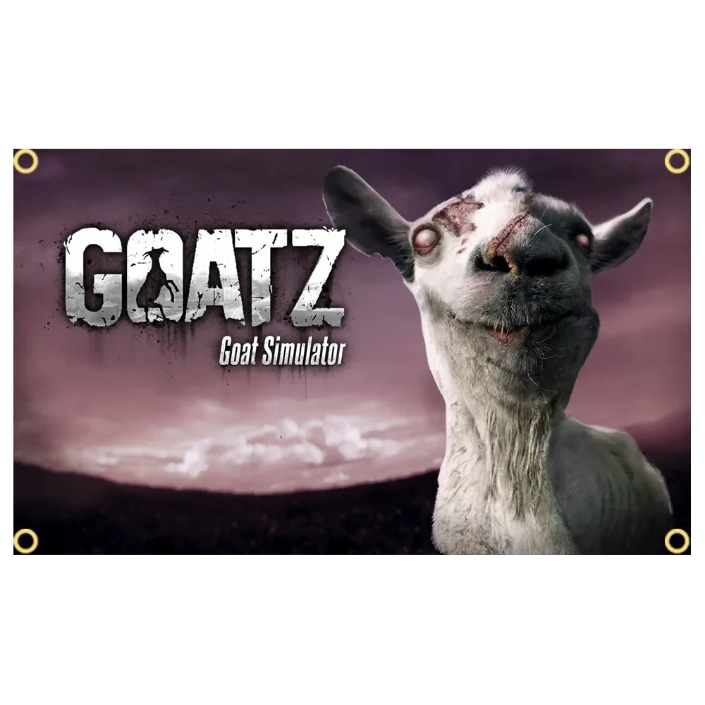 Goat Simulator Polyester Fabric Banner - 2 / 60 x 90cm Available at 2Fast2See.co