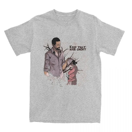 The Walking Dead Telltales Keep That Hair Short Lee Clementine Tshirt - Gray / S Available at 2Fast2See.co