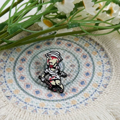 Silent Hill 2 Bloody Nurse Enamel Pin Horror Game Character Inspired Badge