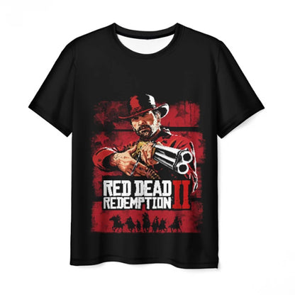 Red Dead Redemption 2 Casual Soft Themed Tshirts - Option 3 / 5XL Available at 2Fast2See.co