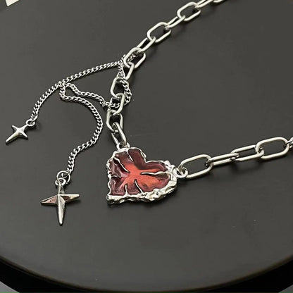 Aesthetic Red Heart Necklaces for Women Premium Jewelry Gifts