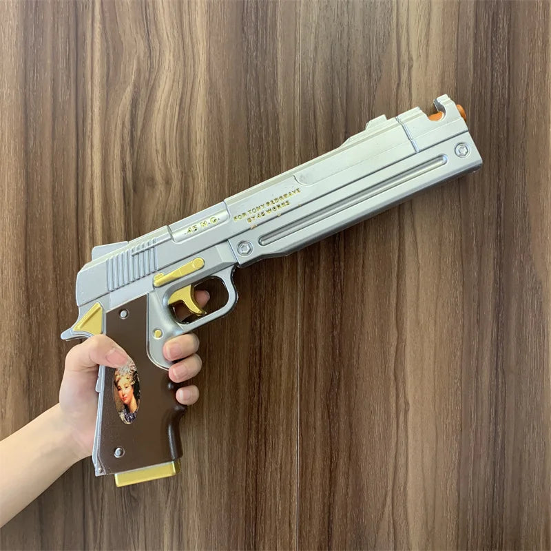 DMC Dante Gun Ebony Ivory White and Black Revolver Weapons 1:1 Cosplay Model - Silver Available at 2Fast2See.co