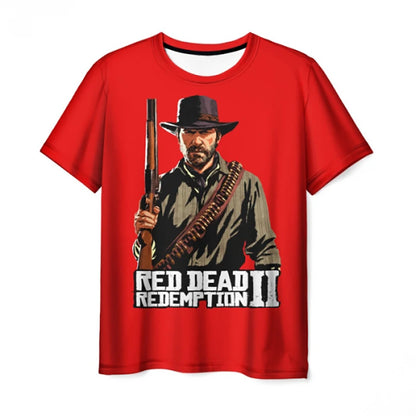 Red Dead Redemption 2 Casual Soft Themed Tshirts - Option 8 / 5XL Available at 2Fast2See.co