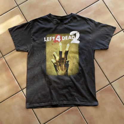 Left 4 Dead 2 Classic Tshirt Aesthetic 2000s Gaming Tee L4D2 Game - Available at 2Fast2See.co