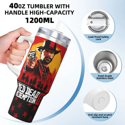 Red Dead Redemption 2 Portable Stainless Steel Thermal Drink Cups