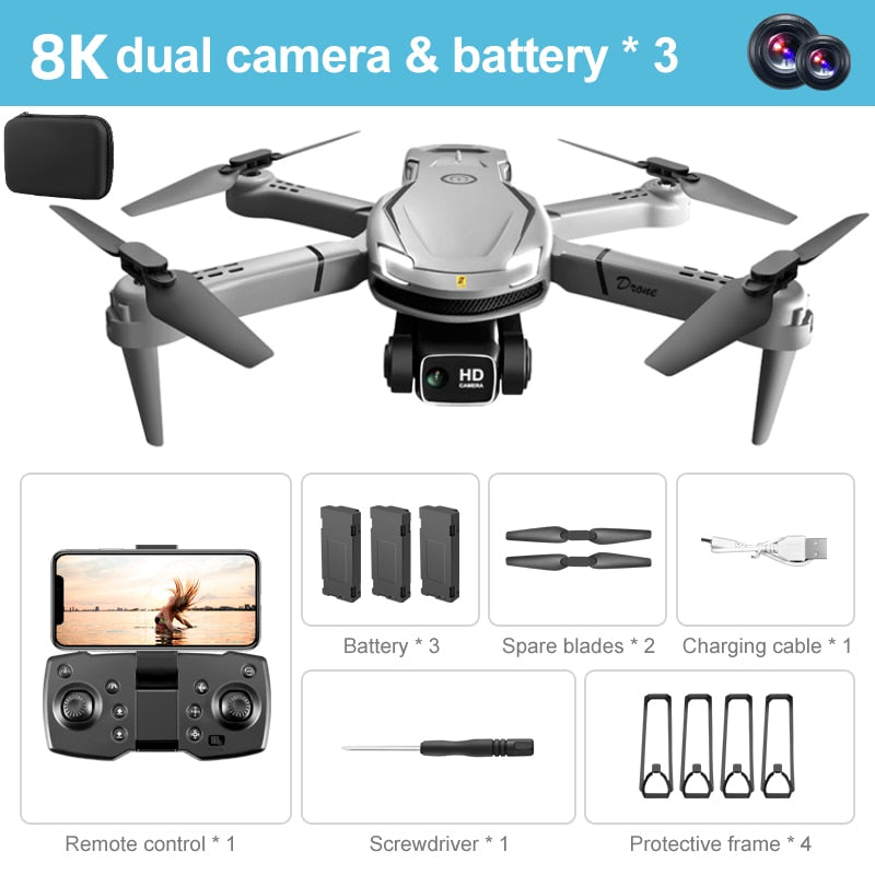Xiaomi V88 StarGazer Drone - Dual-Camera 8K - Grey with 3 Batteries Available at 2Fast2See.co