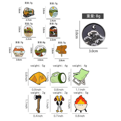 It's Summer Time Outdoors Camping Hiking Enamel Pin Brooch