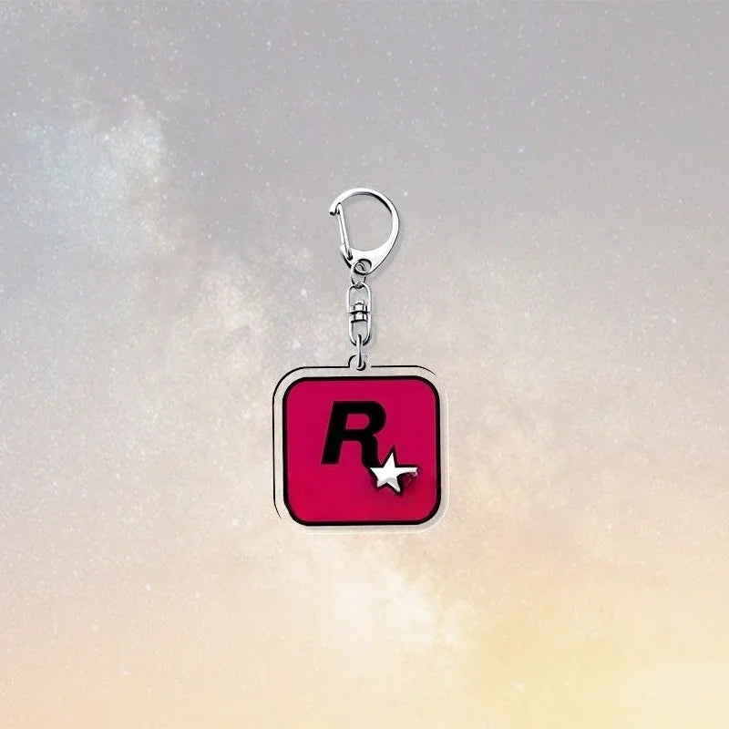 GTA Rockstar Games Acrylic Logo Double Sided Keychains