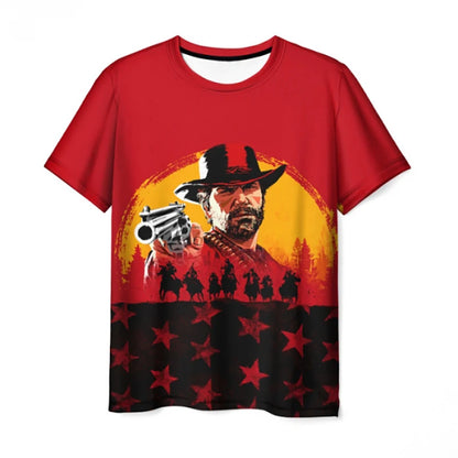 Red Dead Redemption 2 Casual Soft Themed Tshirts - Option 9 / 5XL Available at 2Fast2See.co