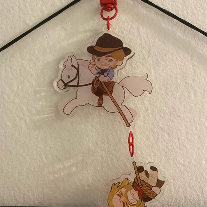 Red Dead Redemption 2 Game RDR2 Cartoon Arthur Morgan Keyring Keychain Fans Gift