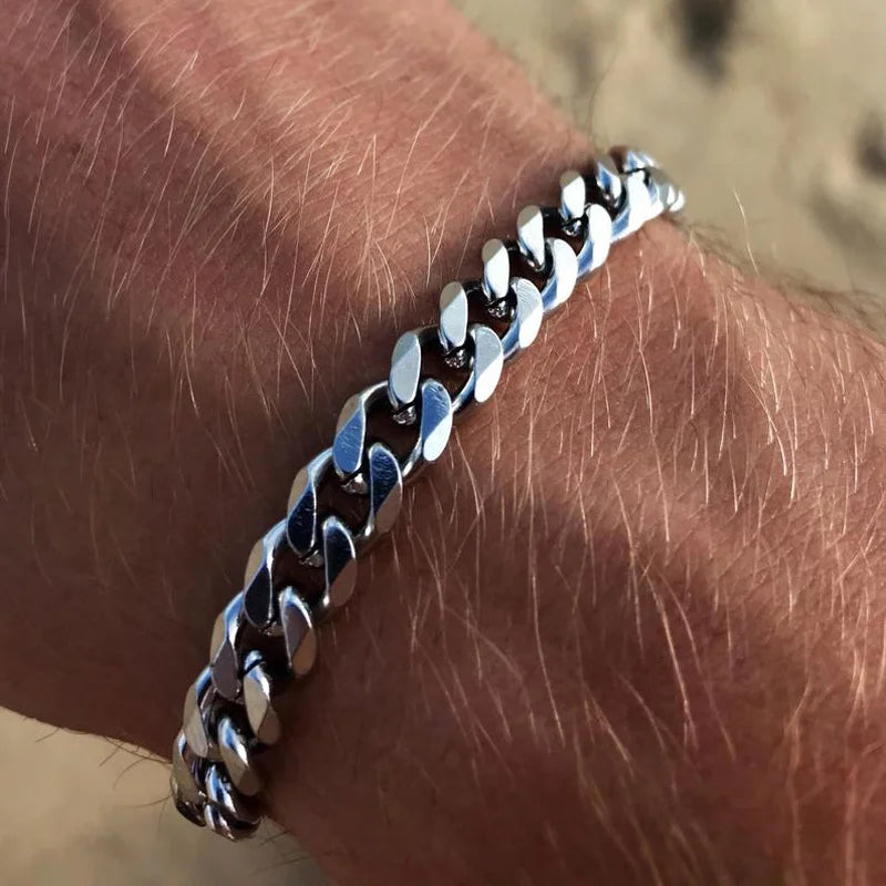 Casual Stainless Steel Bracelet Chain For Men Jewelry Gift - Available at 2Fast2See.co