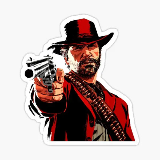 Red Dead Redemption 2 Arthur Morgan 5pcs Stickers - S - 5 Stickers/7.6cm Available at 2Fast2See.co