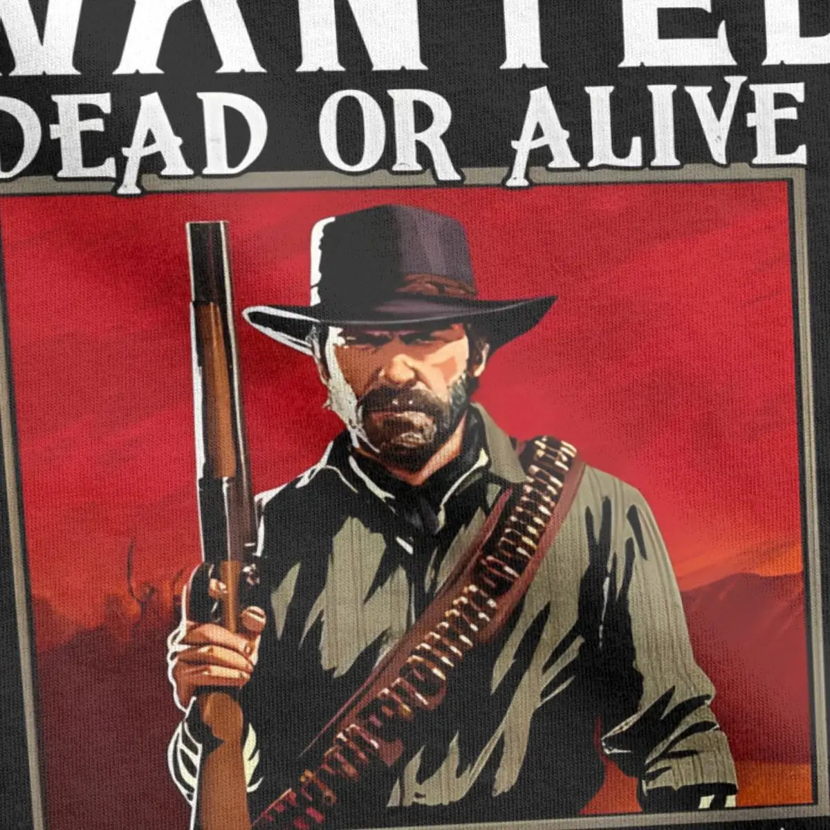 Red Dead Redemption Arthur Morgan Wanted Dead or Alive Tshirt