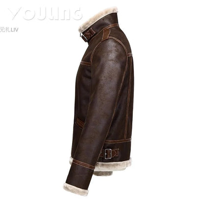 Resident Evil Biohazard 4 Leon·S·kennedy Cosplay Leather Coat Men's Thickened Winter Jacket