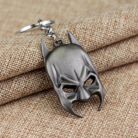 Batman Silver Metalic Mask Keychain Vintage Pendant Design - Default Title Available at 2Fast2See.co